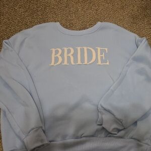 SHEIN Light Blue Curve Sweatshirt